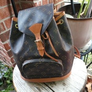 Elegant Brown Monogram Backpack